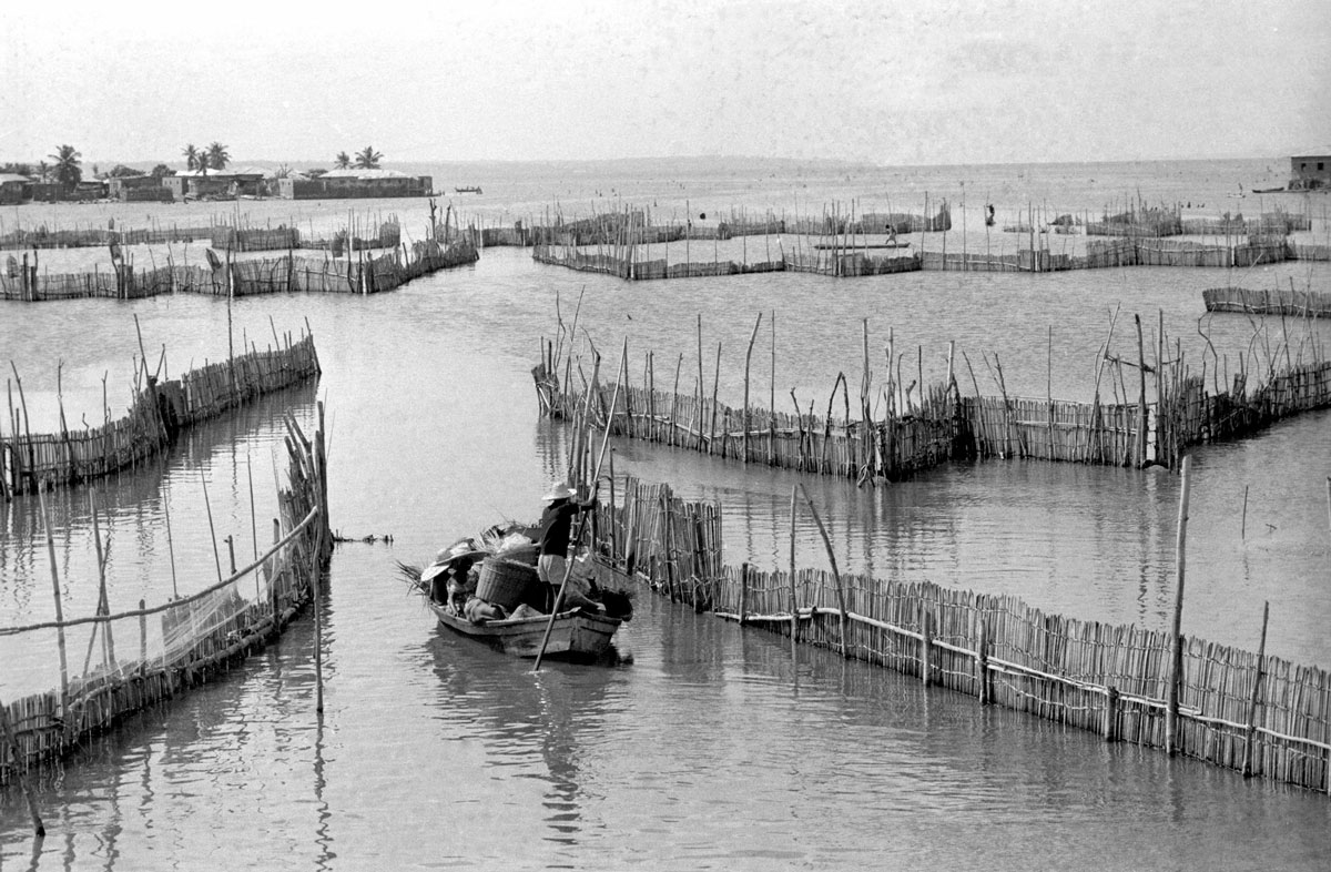 En la imagen, pesca tradicional en Benín, en 1984, cuando se empezaron a implementar programas de acuicultura