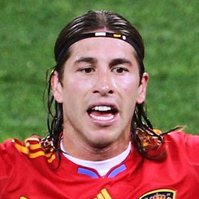 DURBAN, SOUTH AFRICA - JULY 07: Sergio Ramos of Spain gestures during the 2010 FIFA World Cup South Africa Semi Final match between Germany and Spain at Durban Stadium on July 7, 2010 in Durban, South Africa.  (Photo by Steve Haag/Getty Images)