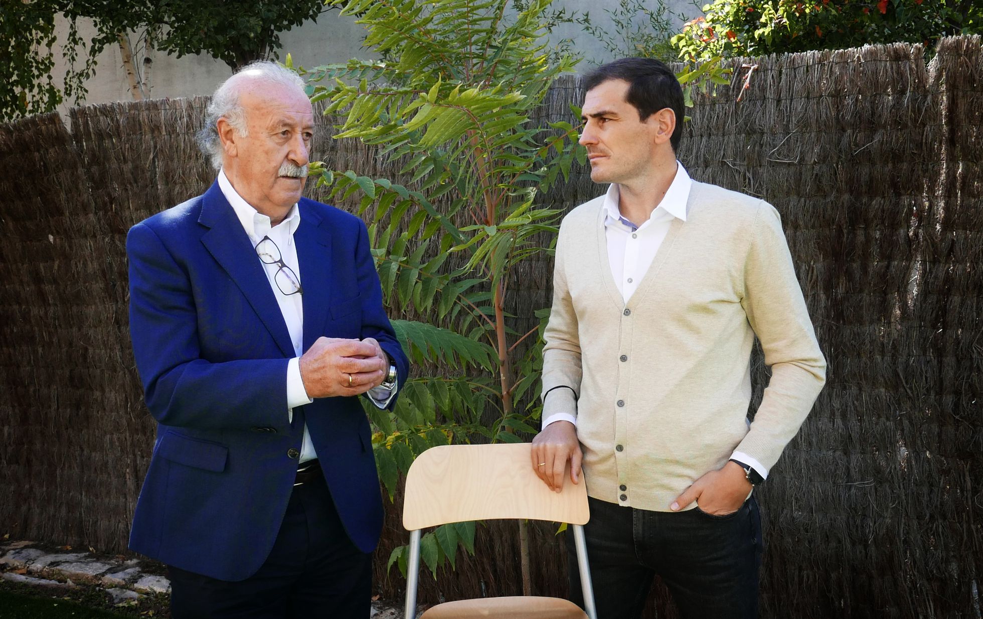 Vicente Del Bosque e Iker Casillas, en su encuentro el pasado jueves.
