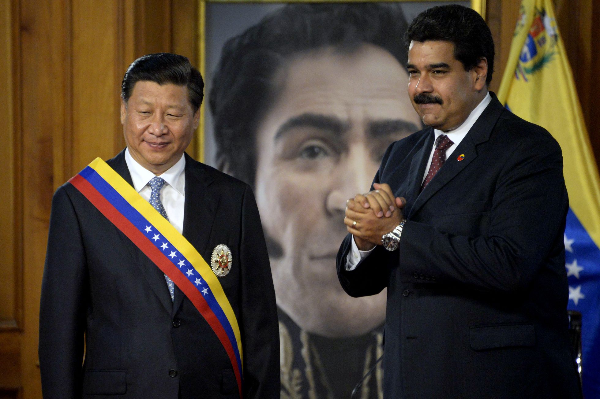 Xi Jinping y Nicolás Maduro, en julio de 2014 en Caracas.