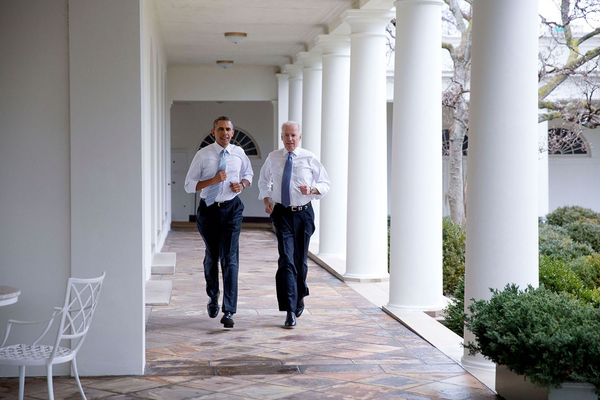El entonces vicepresidente, junto al presidente Barack Obama en la Casa Blanca en febrero de 2014.
