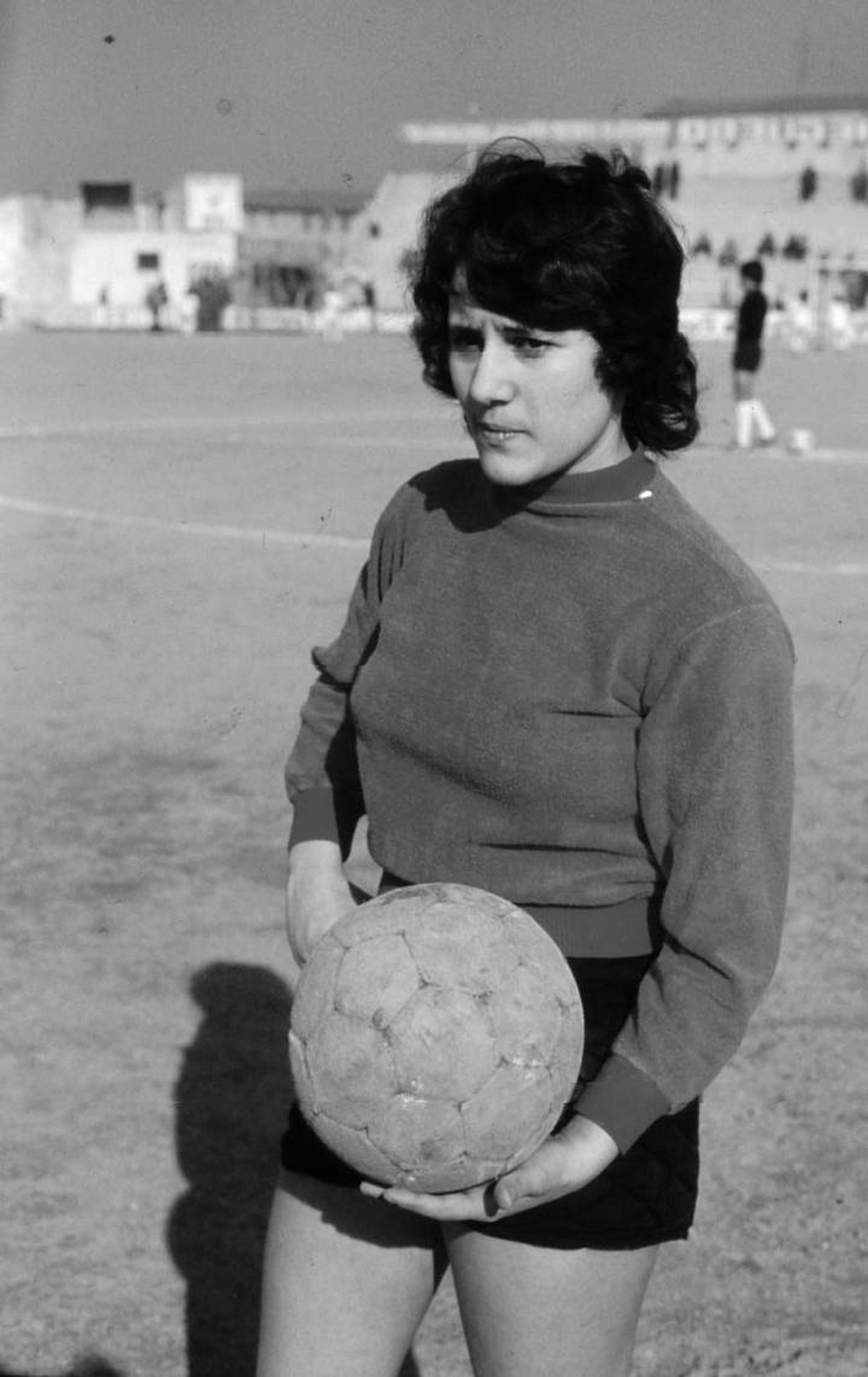 Conchi Amancio, en un partido en los setenta.