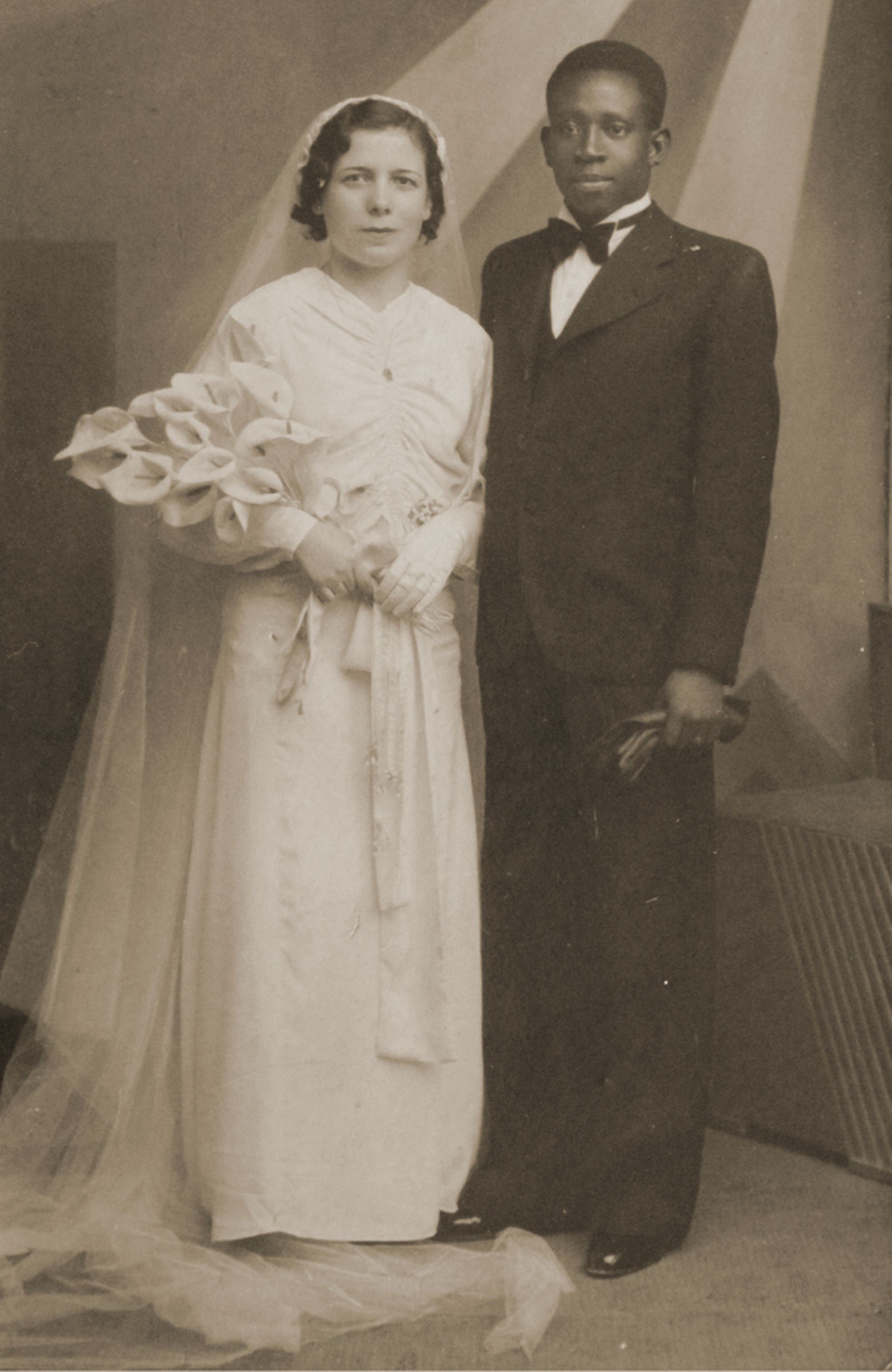 Foto de boda de José Epita y Cristina Sáez en Cartagena en 1936.