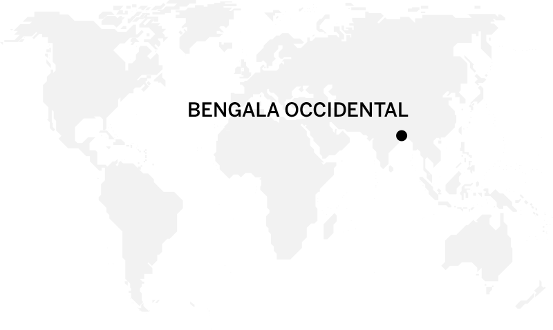 Mapa con localización en Bengala Occidental
