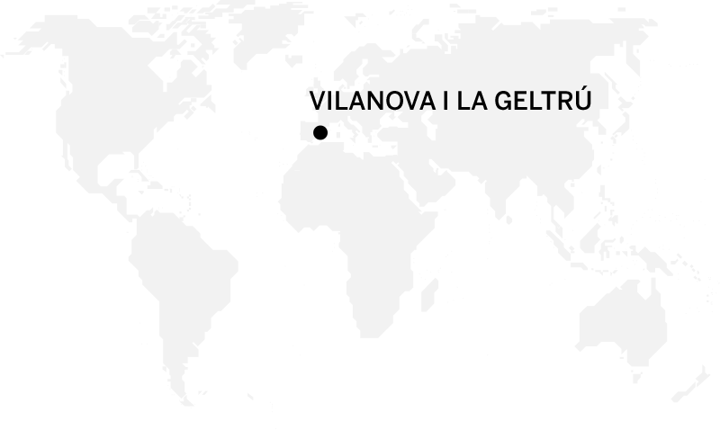 Mapa con localización en Villanueva y Geltrú