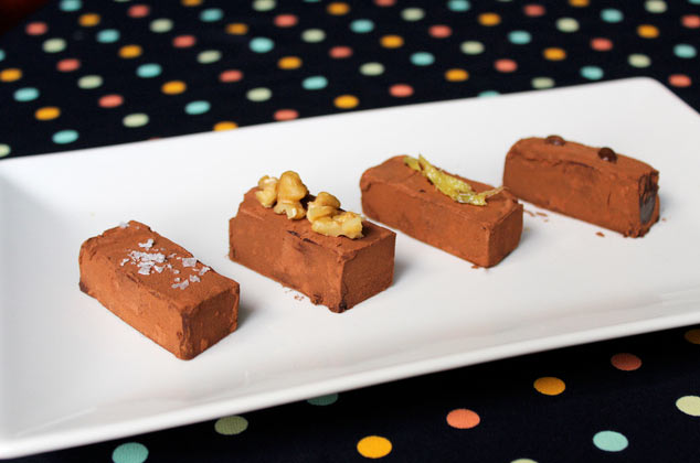 Trufas de aceite de oliva y chocolate