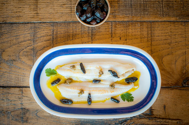 Lenguado con aceitunas