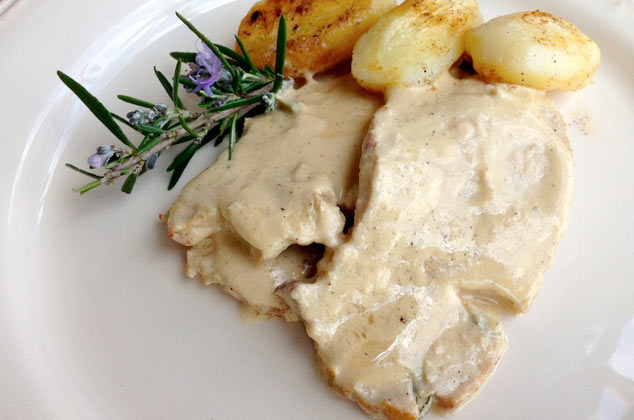 Lomo con mascarpone y romero