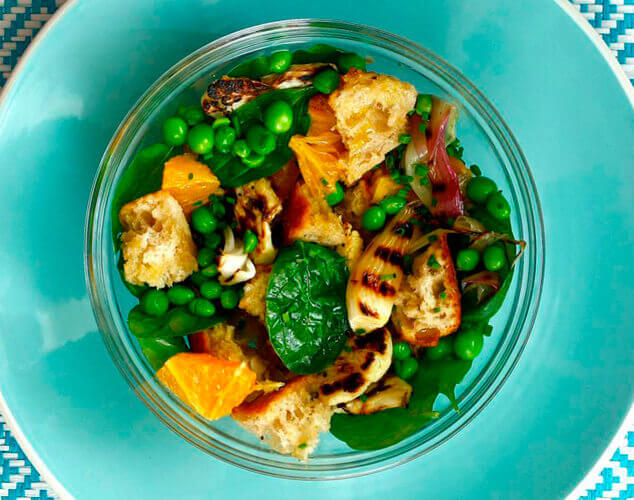 Ensalada italiana de verduras asadas