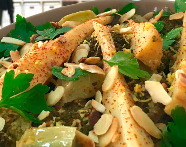 Verduras asadas en cocotte