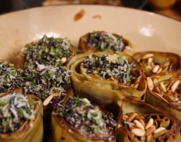 Alcachofas braseadas al vino