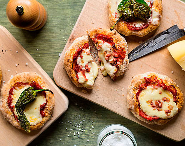 Minipizzas de queso Arzúa-Ulloa