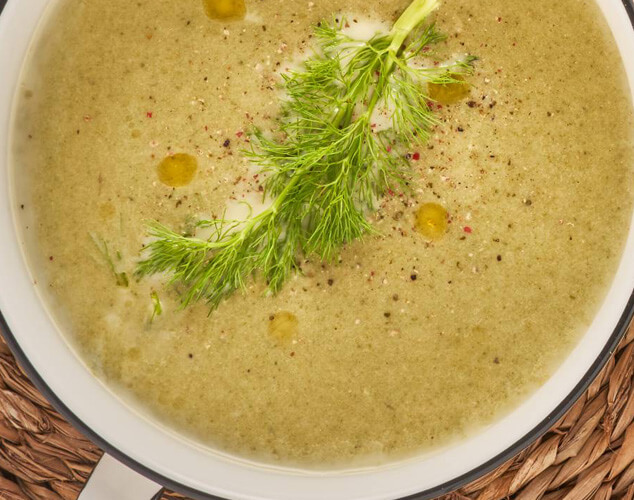 Crema de alcachofas y espinacas