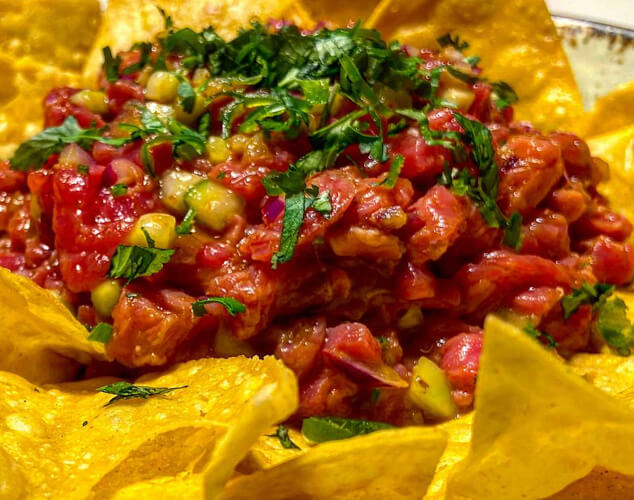 Tartar de ternera al estilo mexicano