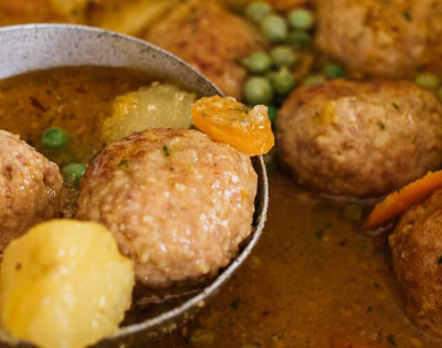 Albndigas de pava guisadas