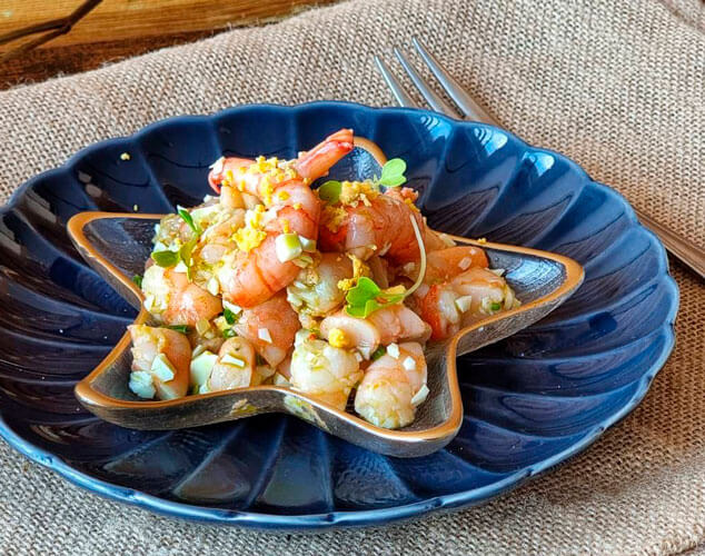 Salpicón de gambas y langostinos