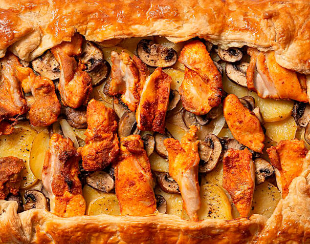 Galette de pollo y setas