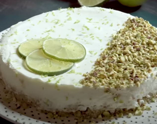 Tarta de lima y pistacho
