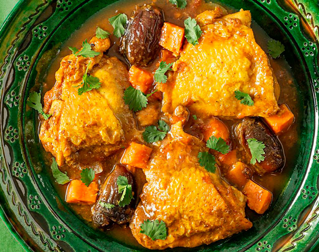 Pollo moruno con dátiles