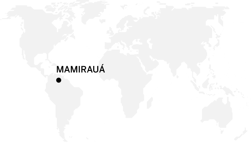 Mapa con localización en Mamirauá