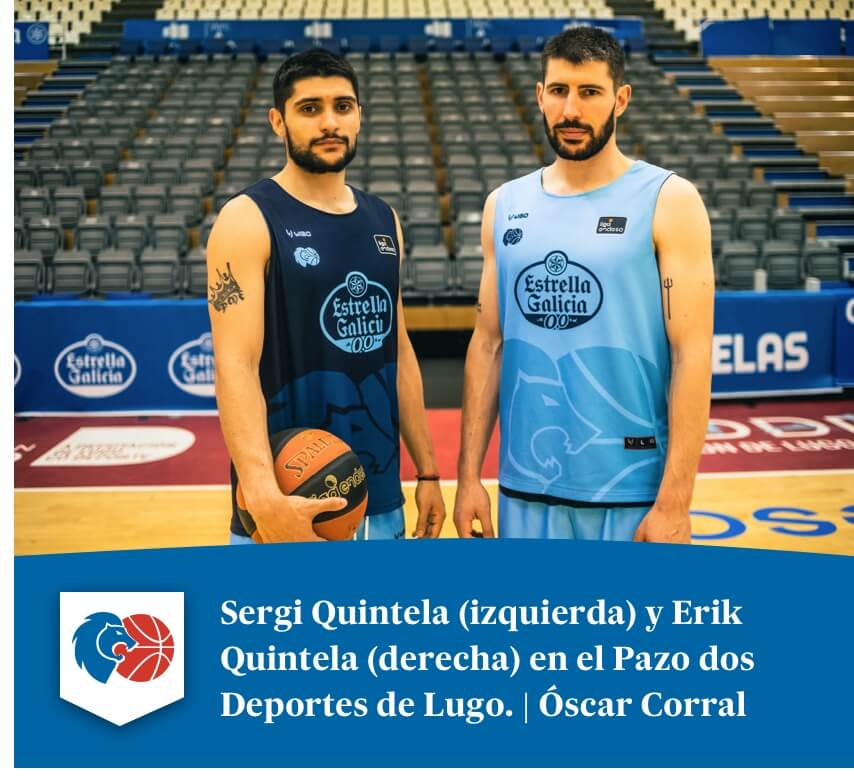 Sergi Quintela (izquierda) y Erik Quintela (derecha) en el Pazo dos Deportes de Lugo. | Óscar Corral