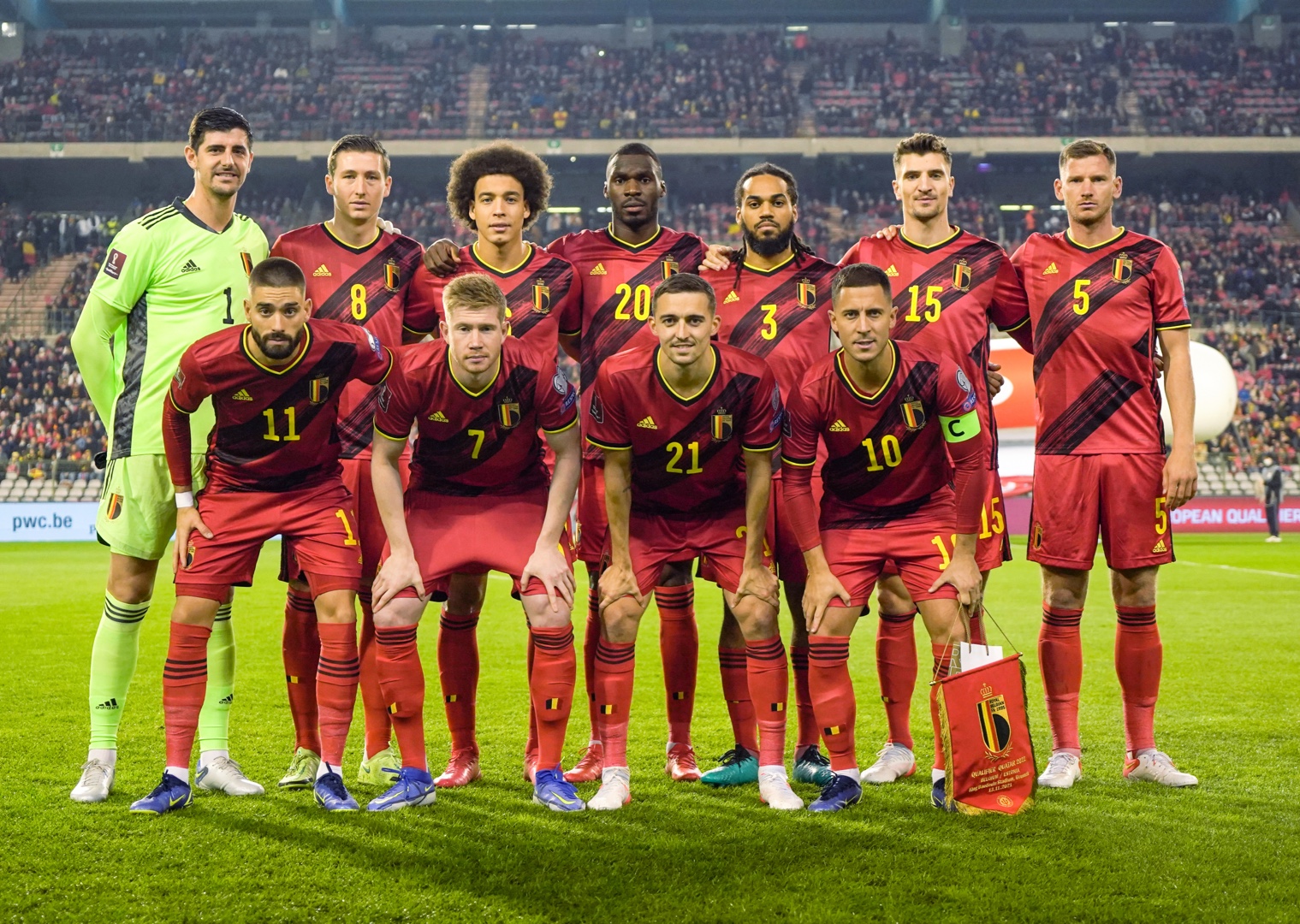 Alineación de la selección Bélgica