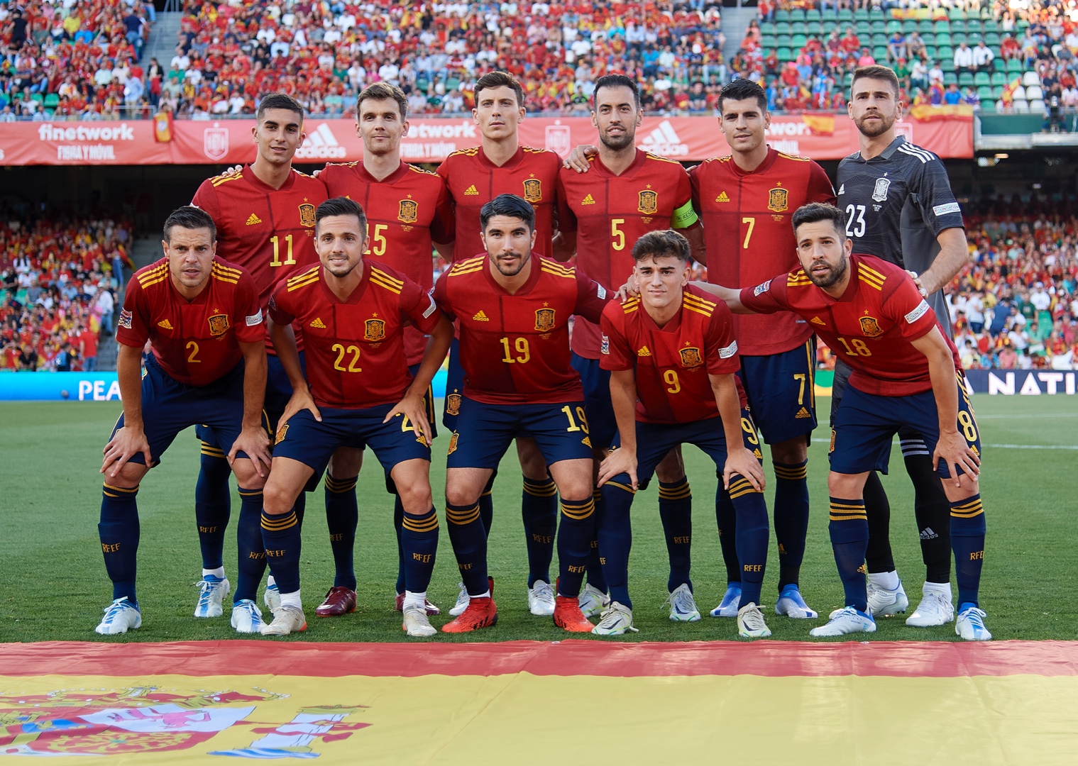 Alineación de la selección España