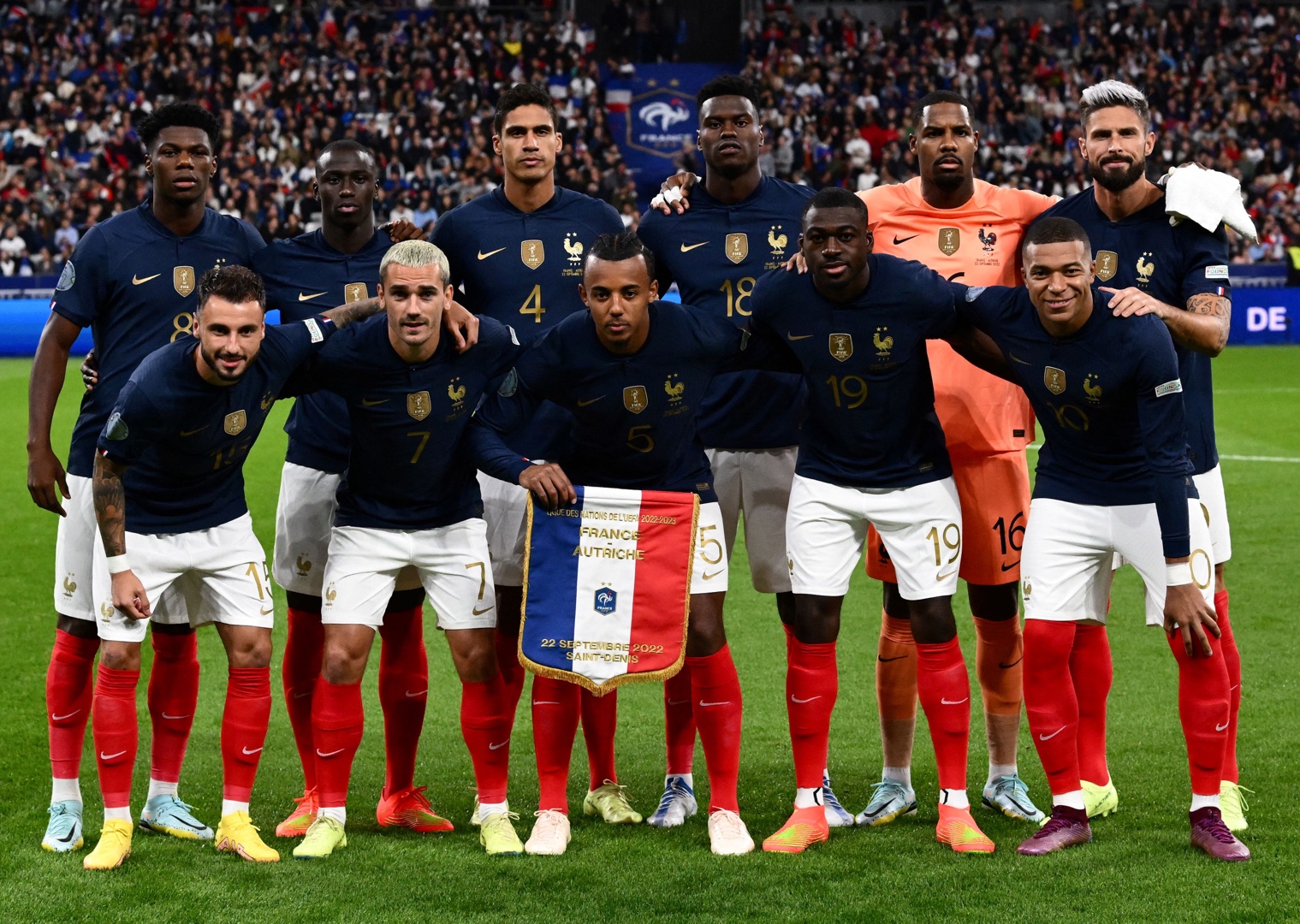 Alineación de la selección Francia