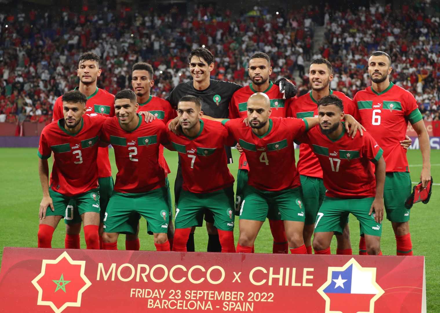 Alineación de la selección Marruecos