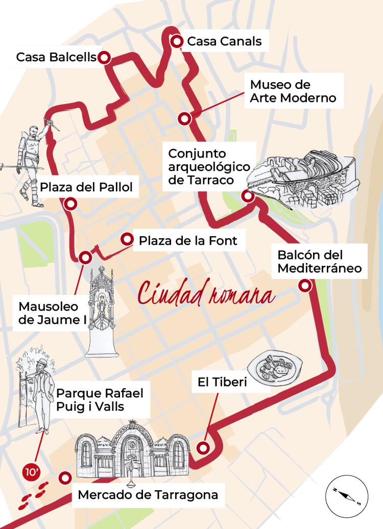 Ilustración de la ciudad romana