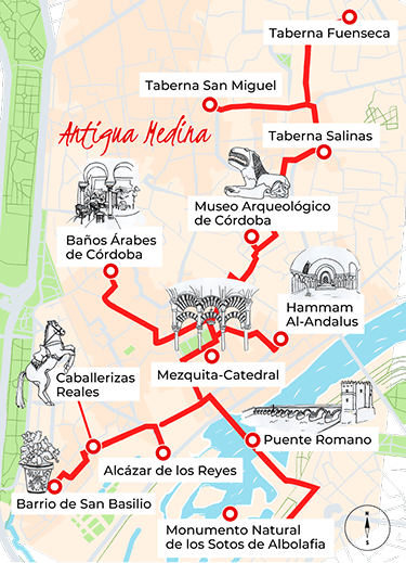 Ilustración del área de la antigua Medina
