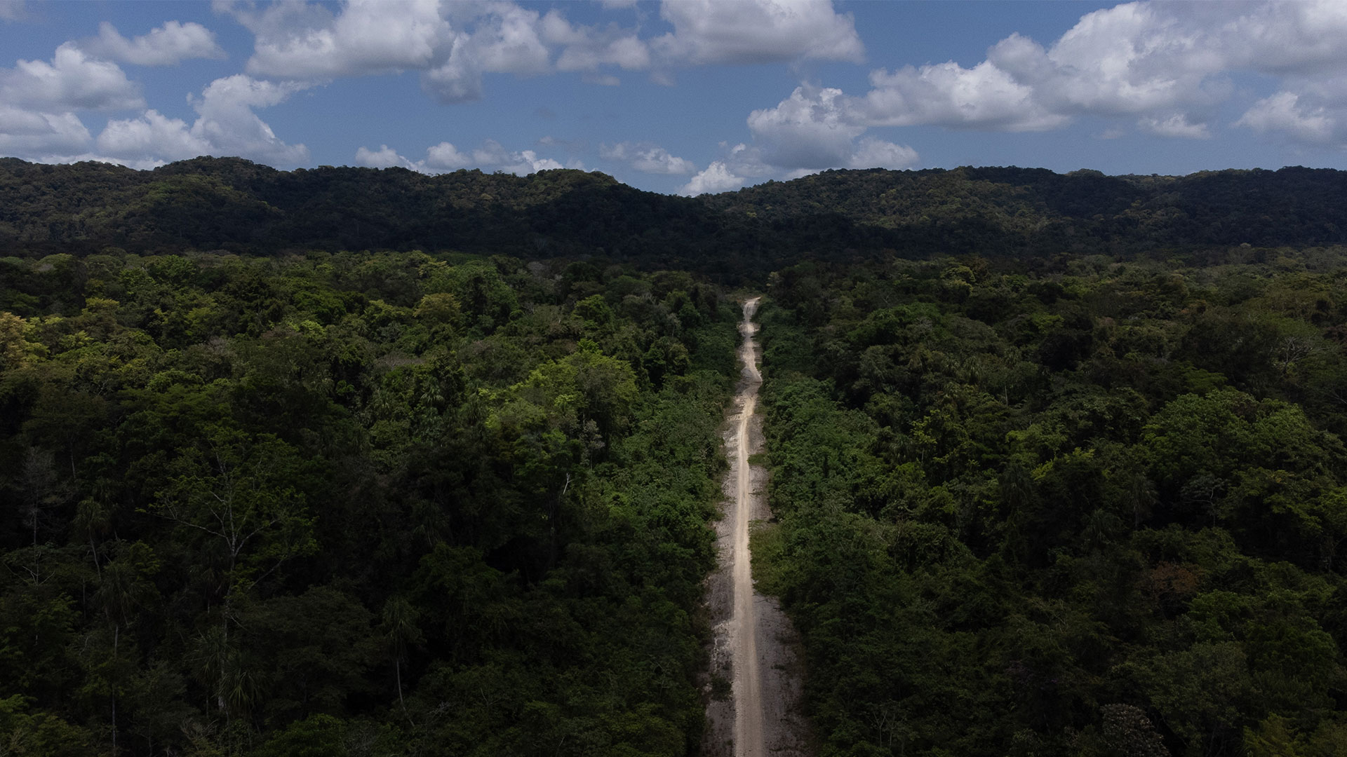 Aerial view of the clandestine airstrip where El Cabra’s small plane landed in December 2022. Local residents say that materials from the local gravel pit were even used to build it.