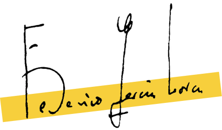Firma Federico García Lorca