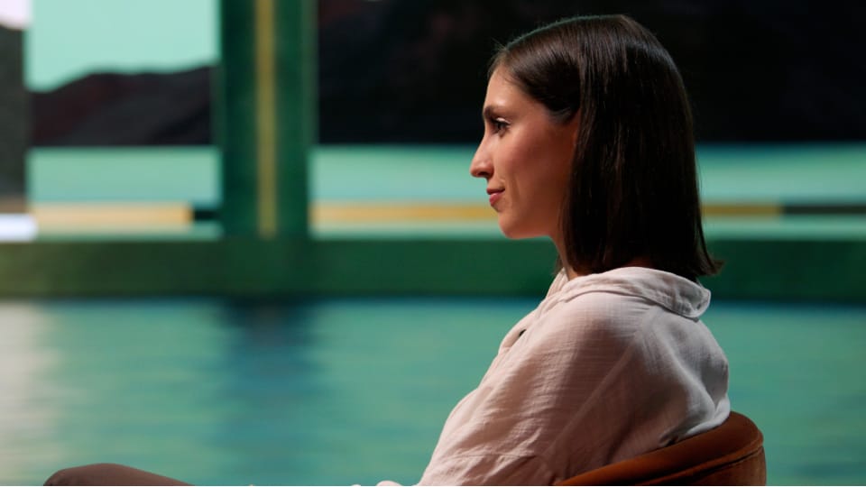 Ana Jara durante la charla