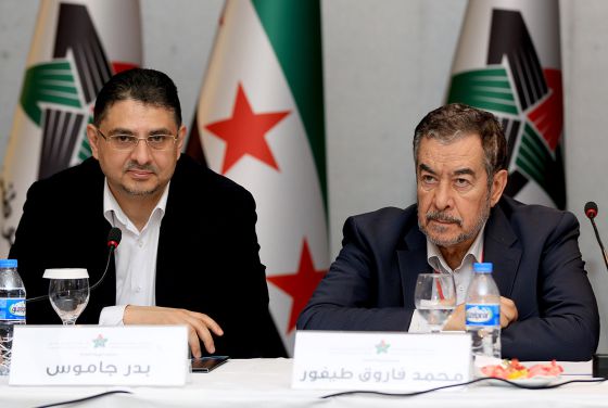 Miembros de la Coalición Nacional Siria reunidos hoy en Estambul.