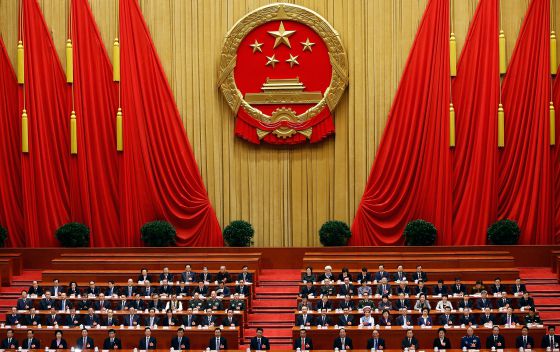 Sesión plenaria de la Asamblea Popular Nacional en marzo del año pasado en Pekín. / lintao zhang (getty)