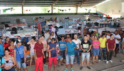Cuban migrants at the Panama-Costa Rica border.