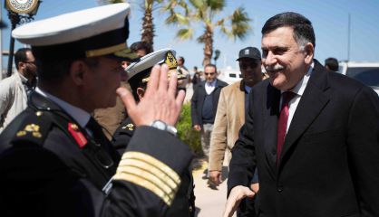 El primer ministro de Libia, Fayez Serraj, a su llegada este miércoles a Trípoli.