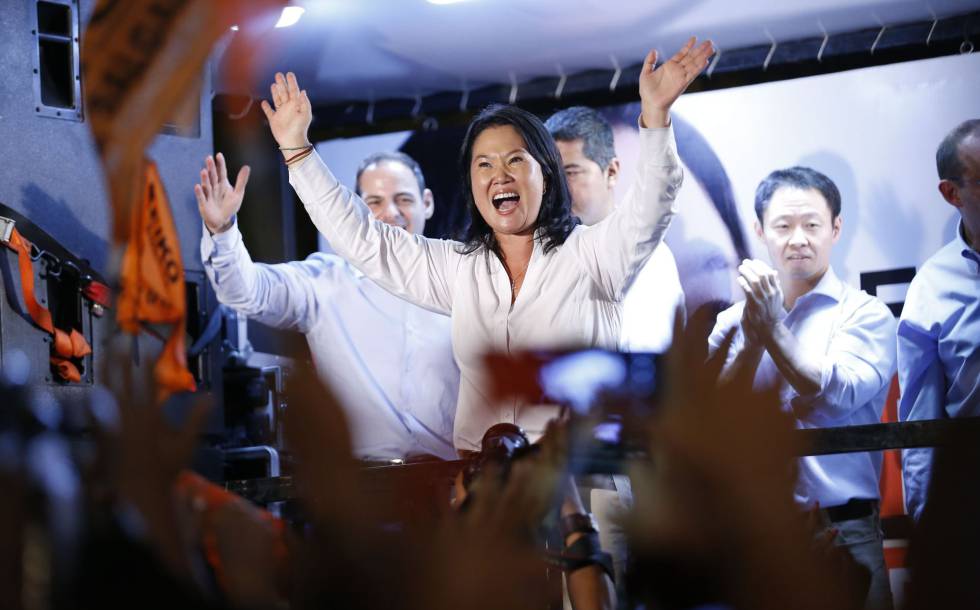 Keiko Fujimori el domingo pasado en Lima. 