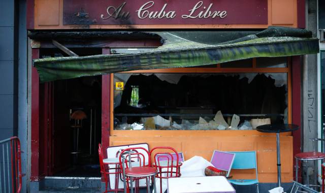 Imagen del bar donde tuvo lugar el incendio.