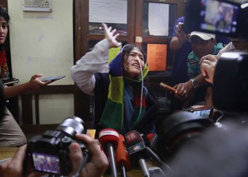 La activista Iroma Sharmila, este martes en una rueda de prensa en Imphal, en el nordeste de India.