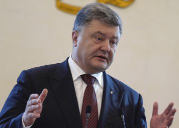 Petro Poroshenko, presidente ucranio, durante una rueda de prensa.
