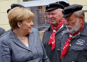 La canciller Merkel, este s&aacute;bado haciendo campa&ntilde;a Bad Doberan. 
