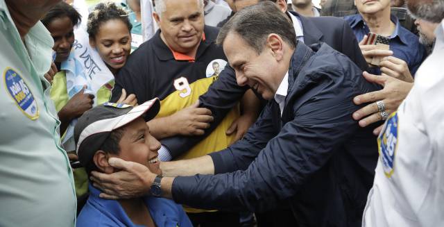 João Doria campaigning in São Paulo.