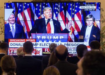 Pantallas instaladas en la embajada de EEUU en Bruselas.