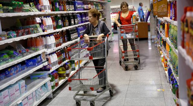 Un supermercado de Caracas.
