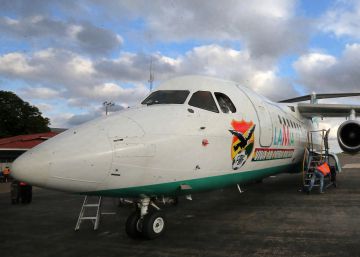 Un avi&oacute;n de la aerol&iacute;nea Lamia. 