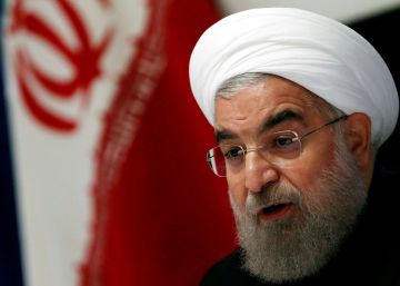 El presidente de Ir&aacute;n, Hasan Rohan&iacute;, en una rueda de prensa en Nueva York, en septiembre.