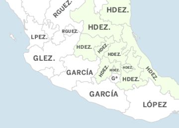 INTERACTIVO | Los apellidos más comunes de México