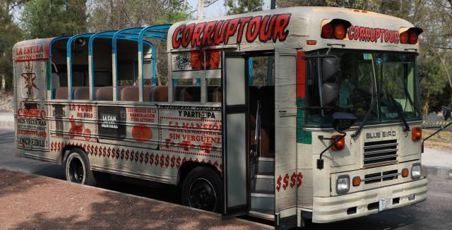 The Corruptour bus.